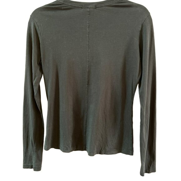 Goldie Women's Lewinter Black Long Sleeve Pima Cotton T Shirt Basic Size Small - Picture 3 of 3